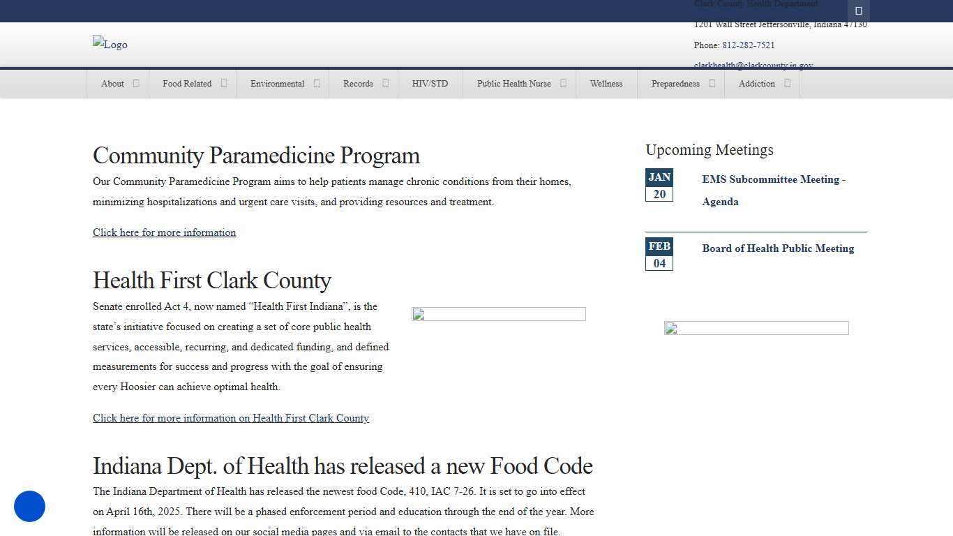 Clark County Indiana Health Department